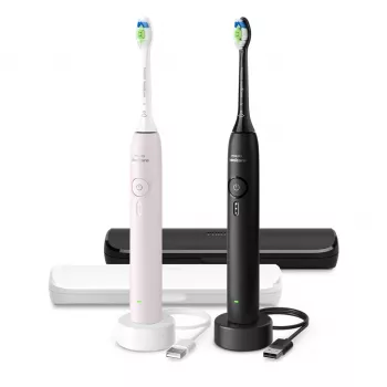 Philips 3100 series HX4072/42 -ladattava äänihammasharja — 2 kahvaa, 2 harjaspäätä, Li-Ion-akku, Daily Care -tila
