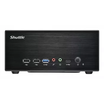 Shuttle XPC ohut barebone XB860G2 - S1851, Intel H860, 1xDP, 2xHDMI, 2 PCIe-paikkaa (1x 16X & 1x X1), 2x Intel LAN (1G + 2,5G), 8x USB, 3x M.2, 24/7 jatkuva käyttö