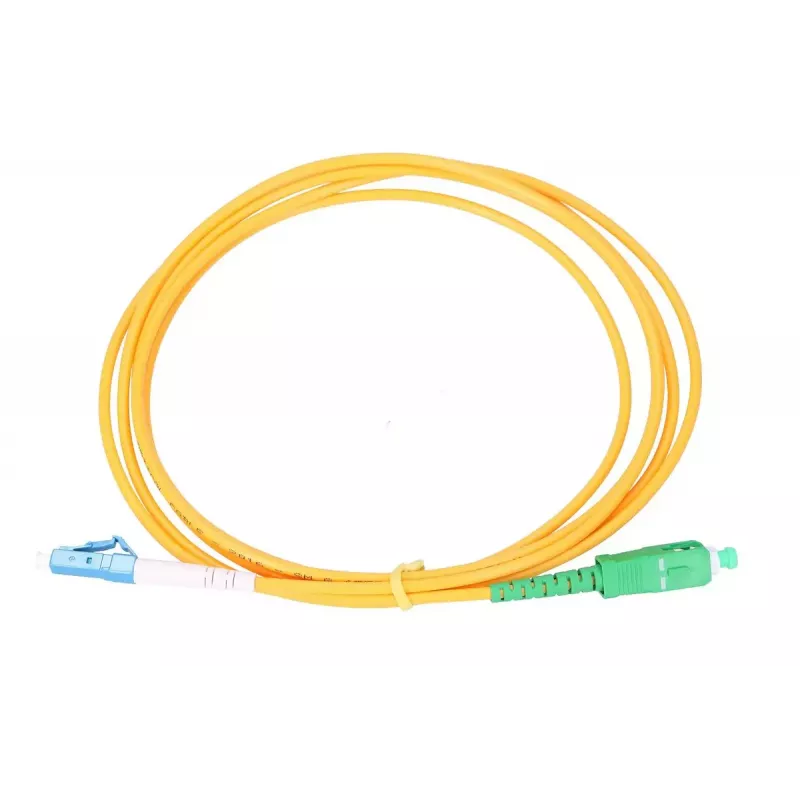 Verkkokaapeli Extralink SC/APC – LC/UPC yksimuotokuitu G.652D 3 mm simplex, 1 m