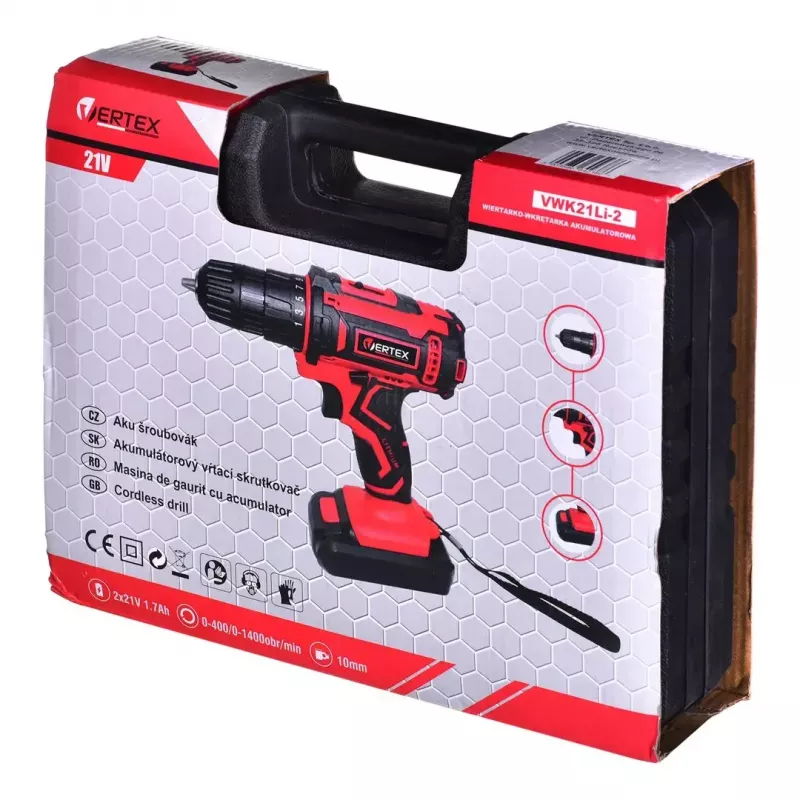Porakone VERTEX WK21Li-2 21V 2x1,7Ah