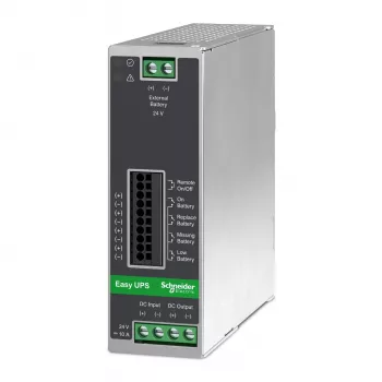 APC BVS240XDPDR 24V DC UPS – 240W, 24V, 10A, DIN-kiskoasennus, tehomoduuli ilman akkua