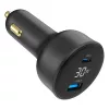 Autolaturi Gembird TA-UC-AC2PD30LCD-CAR-01, USB-C, 30 W, 12–24 V, musta