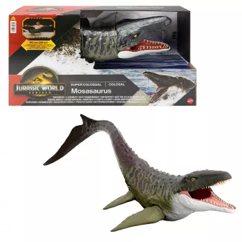 Jurassic World Rebirth Super Colossal Mosasaurus -toimintahahmo, dinosaurusten lelu