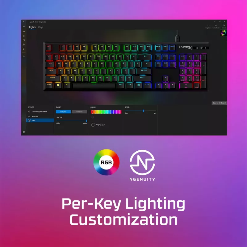 HyperX Alloy Origins PBT HX Blue – mekaaninen pelinäppäimistö