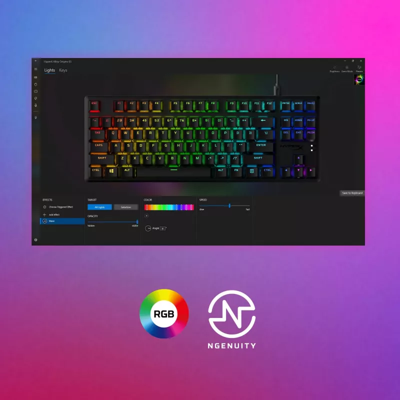 HyperX Alloy Origins Core PBT HX Aqua – mekaaninen pelinäppäimistö
