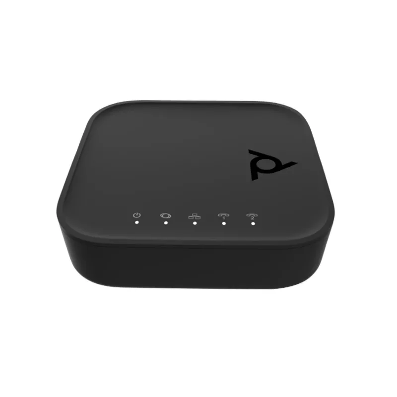 Voice-port-sovitin POLY ATA 402 2FXS VoIP-sovitin Open SIP, G.711/OPUS, tasavirta, 100–240 V AC tulo