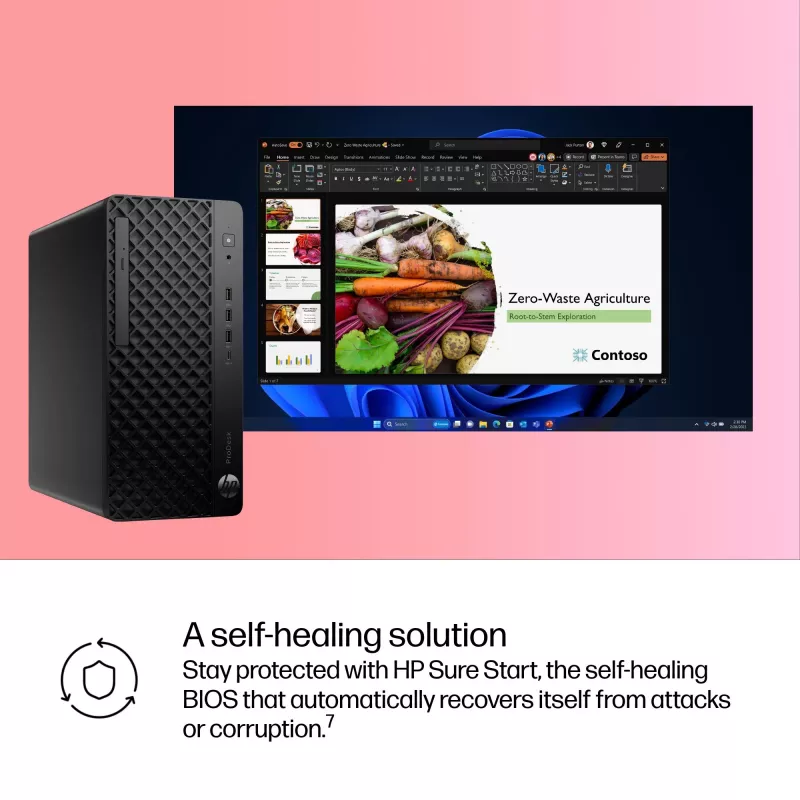 HP ProDesk 4 Tower G1i -pöytätietokone AI PC Intel Core Ultra 5 225 16 GB DDR5-SDRAM Windows 11 Pro