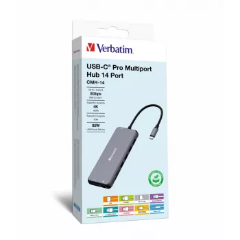 Verbatim CMH-14 USB Type-C 5000 Mbit/s hopea