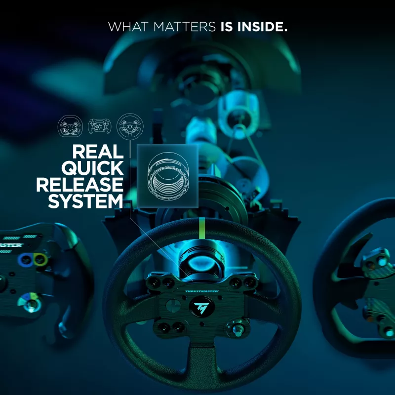 Thrustmaster TX RACING WHEEL LEATHER EDITION musta ratti + polkimet PC, Xbox One