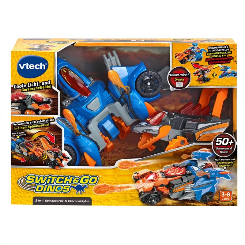 VTech Switch & Go Dinos 549304, 3 vuosi/vuotta, äänellä, monivärinen, 570 g