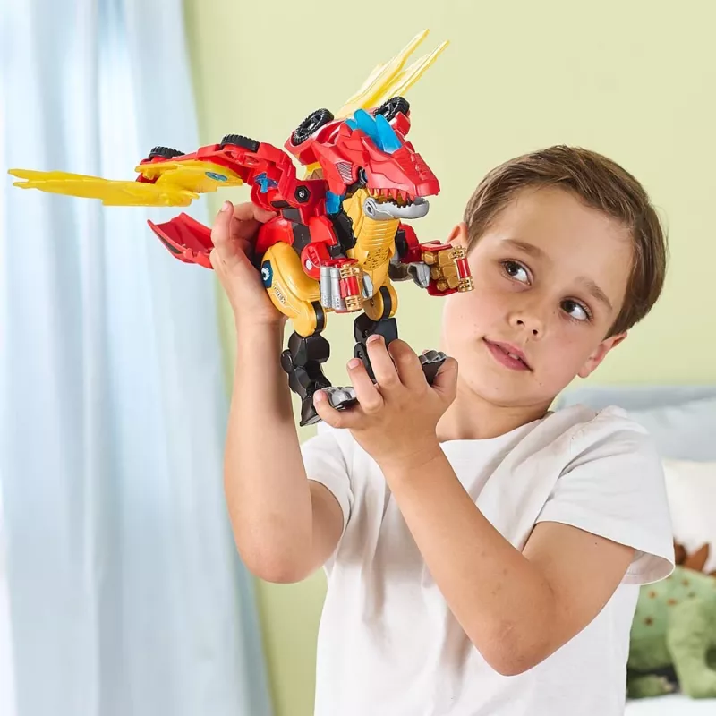 Leluhahmo VTech Switch & Go Combo Mega Dragon — muuntuva ajoneuvo-lohikäärmelelusarja