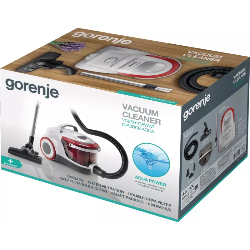 Gorenje VCEB01GAWWF 3 L pölynimuri kuiva pussiton