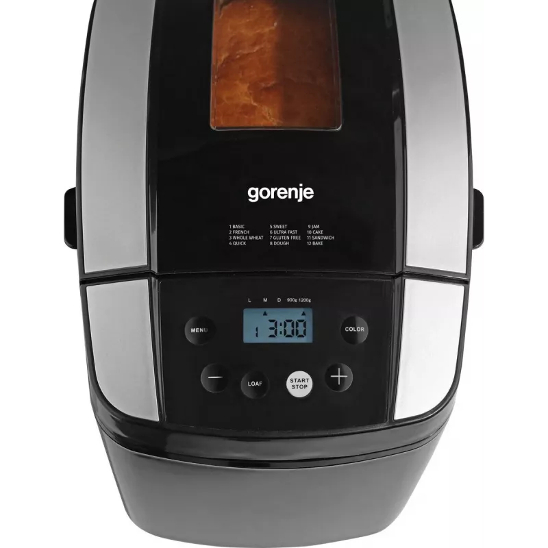 Gorenje BM1210BK leipäkone 800 W musta, harmaa