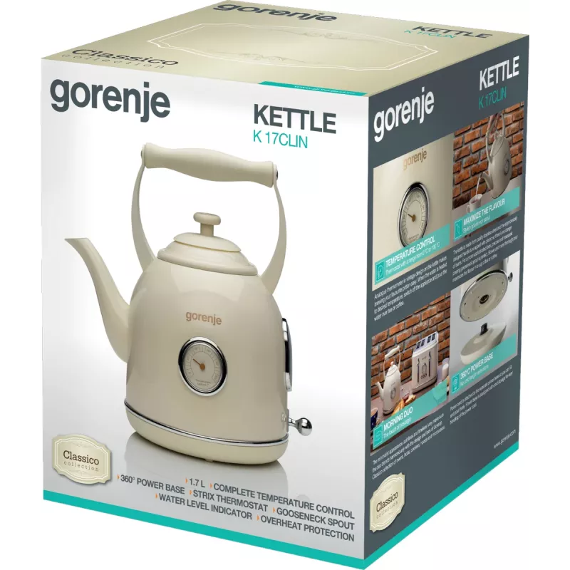 Gorenje K17CLIN sähkövesikattila 1,7 l 2000 W kerma