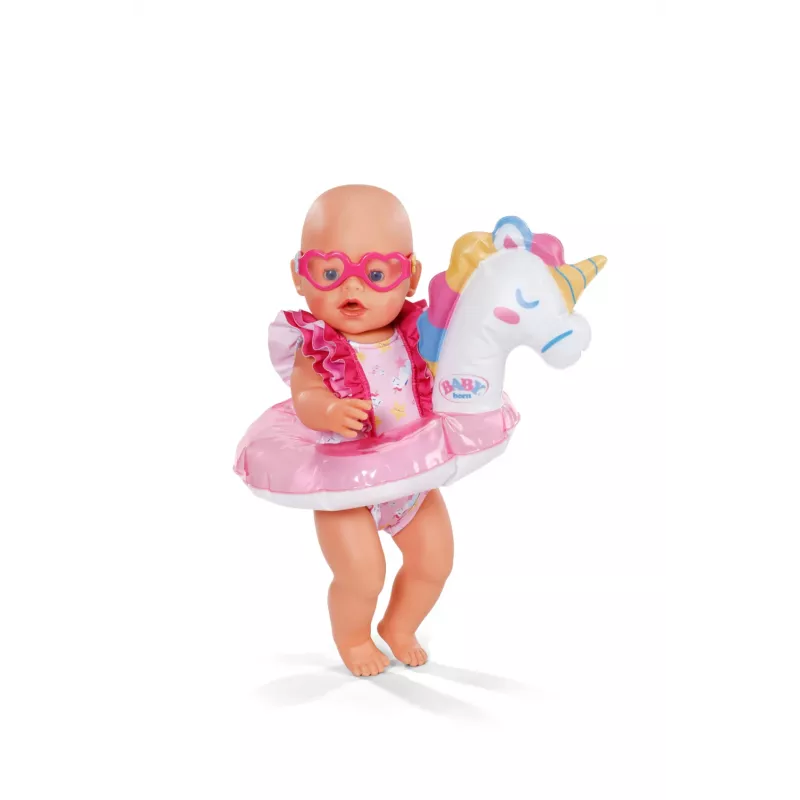 BABY born kylpy-setti yksisarvinen 43 cm, nuken kylpyvaatteet, 3 vuotta