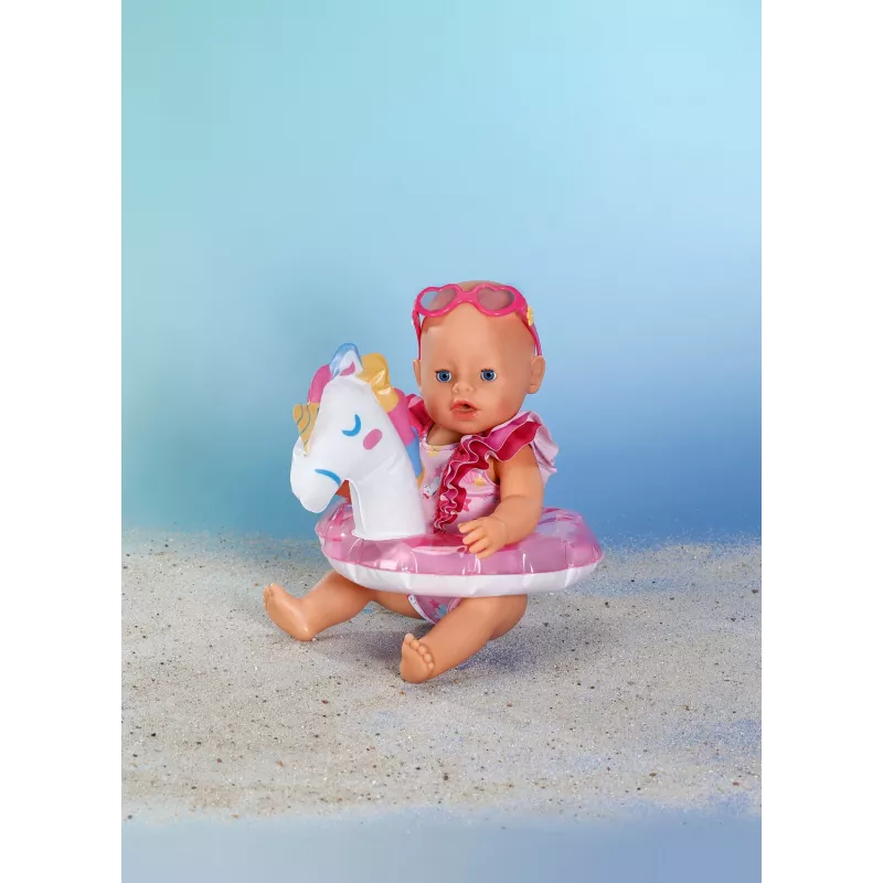 BABY born kylpy-setti yksisarvinen 43 cm, nuken kylpyvaatteet, 3 vuotta