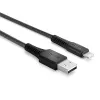 Lindy 3 m vahvistettu USB Type-A - Lightning -lataus- ja synkronointikaapeli