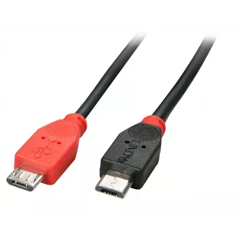 Lindy 2 m USB 2.0 Type Micro-B - Micro-B OTG -kaapeli, 2 m, Micro-USB B, Micro-USB B, USB 2.0, uros/uros, musta