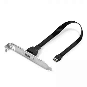 Lindy yhden portin USB 3.1 Gen 2 Type C -taustalevy, 0,45 m, USB A, uros, uros, 0 - 65 °C, 0 - 70 °C