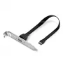 Lindy yhden portin USB 3.1 Gen 2 Type C -taustalevy, 0,45 m, USB A, uros, uros, 0 - 65 °C, 0 - 70 °C