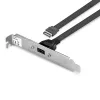 Lindy yhden portin USB 3.1 Gen 2 Type C -taustalevy, 0,45 m, USB A, uros, uros, 0 - 65 °C, 0 - 70 °C