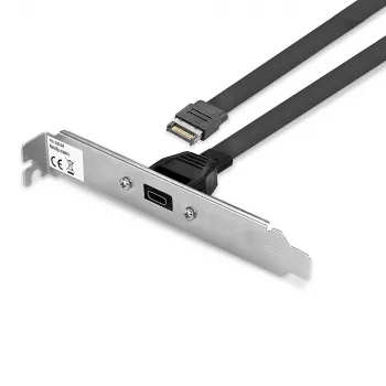 Lindy yhden portin USB 3.1 Gen 2 Type C -taustalevy, 0,45 m, USB A, uros, uros, 0 - 65 °C, 0 - 70 °C