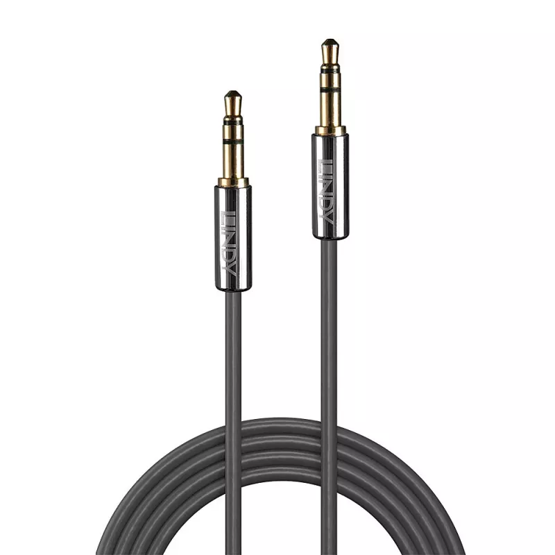 Lindy 5 m 3,5 mm audiokaapeli, Cromo Line, 3,5 mm, uros, 3,5 mm, uros, 5 m, antrasiitti