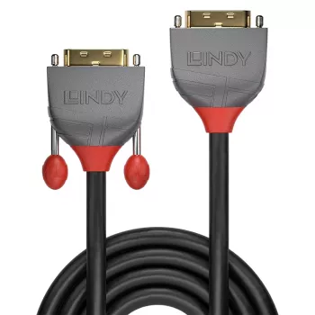Lindy 2 m DVI-D Dual Link -jatkokaapeli, Anthra Line, 2 m, DVI-D, DVI-I, uros, naaras, musta