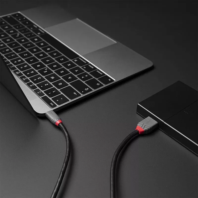 Lindy 2 m USB 3.2 Type-C - Micro-B -kaapeli, Anthra Line, 2 m, USB-C, Micro-USB B, USB 3.2 Gen 1 (3.1 Gen 1), musta