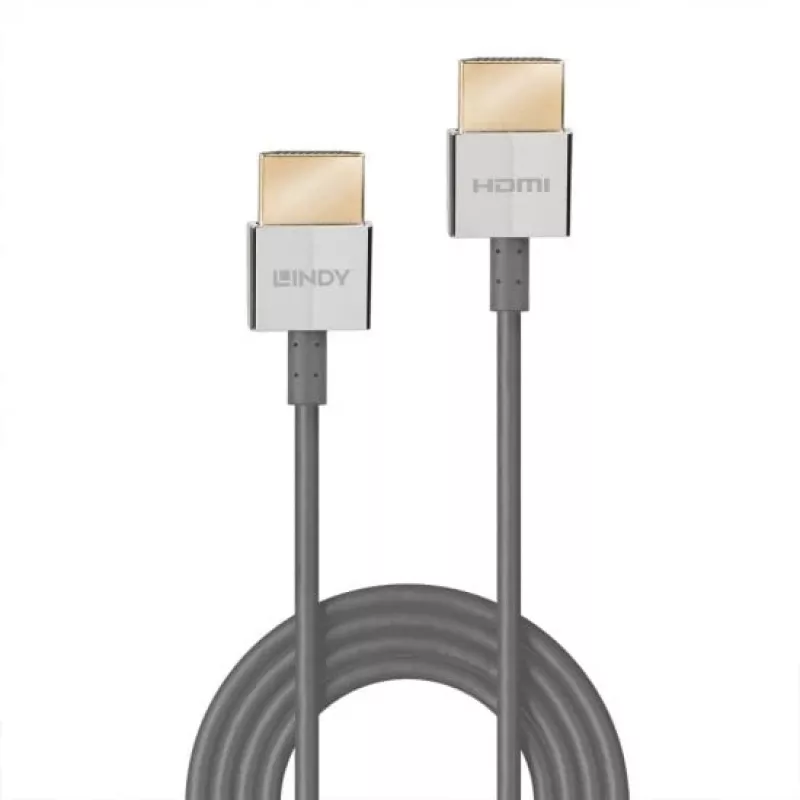 Lindy Ultra High Speed HDMI -ohutkaapeli, 0,5 m, 0,5 m, HDMI Type-A (standardi), HDMI Type-A (standardi), 48 Gbit/s, valkoinen