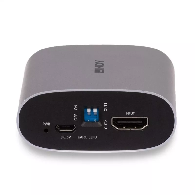 Lindy 4K60 HDMI eARC -erotin, Micro-USB B, 65 mm, 70 mm, 27 mm, 83 g, 0 - 40 °C