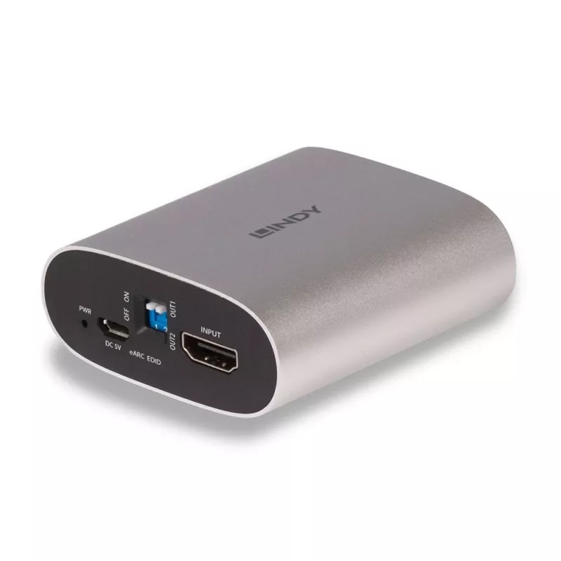 Lindy 4K60 HDMI eARC -erotin, Micro-USB B, 65 mm, 70 mm, 27 mm, 83 g, 0 - 40 °C