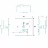 Lindy 150 m Cat.6 HDMI 4K60 ja Type-C HDBaseT UK -seinärasia KVM -jatko, lähetin