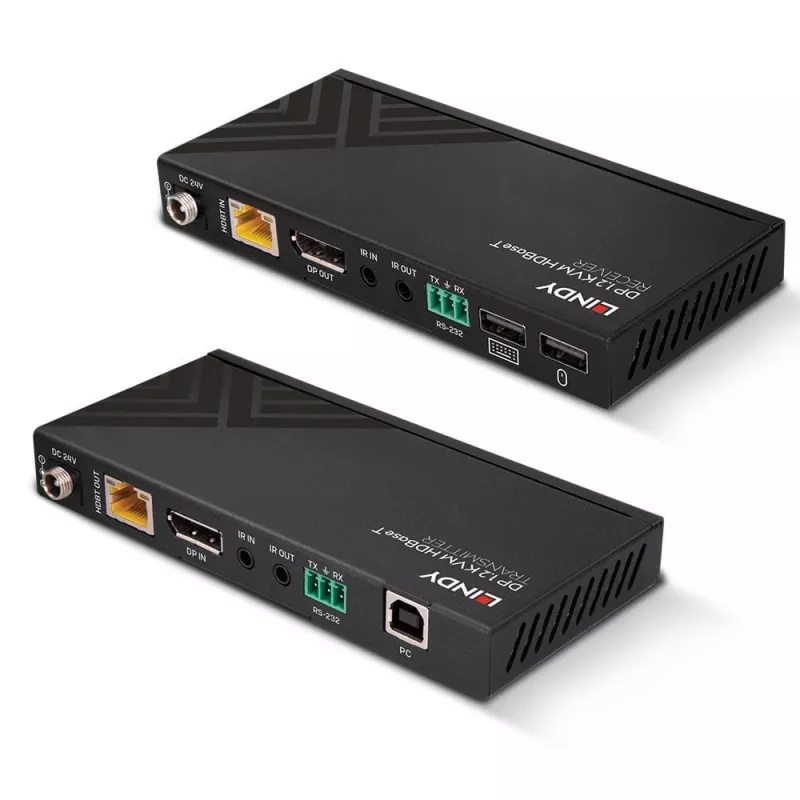 Lindy 150 m Cat.6 DisplayPort 1.2, USB, IR ja RS-232 HDBaseT KVM -jatko