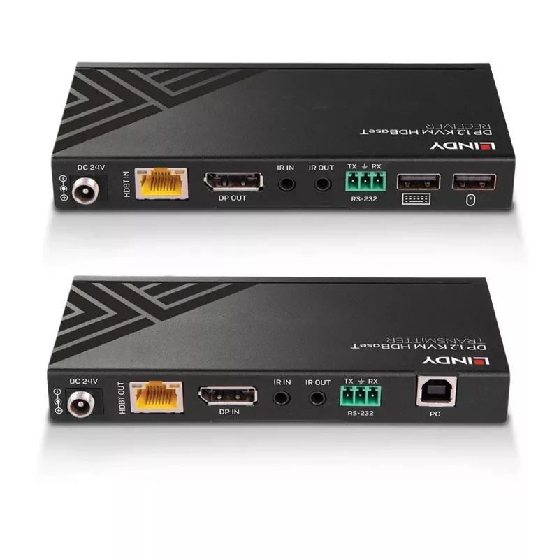 Lindy 150 m Cat.6 DisplayPort 1.2, USB, IR ja RS-232 HDBaseT KVM -jatko