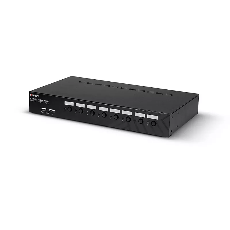 Lindy 39538 KVM-kytkin räkkiasennus musta