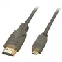 Lindy 0,5 m High Speed Micro HDMI - HDMI -kaapeli, 0,5 m, HDMI Type-A (standardi), HDMI Type-D (Micro), 3D, 10,2 Gbit/s, musta