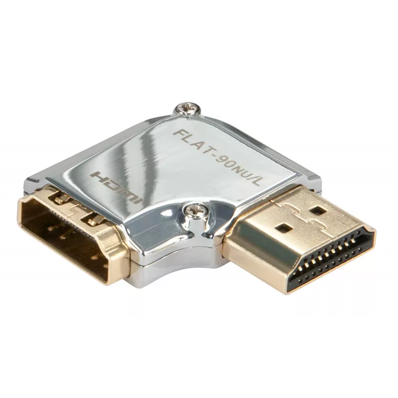 Lindy CROMO HDMI-uros HDMI-naaras 90 asteen kulma-adapteri - vasen