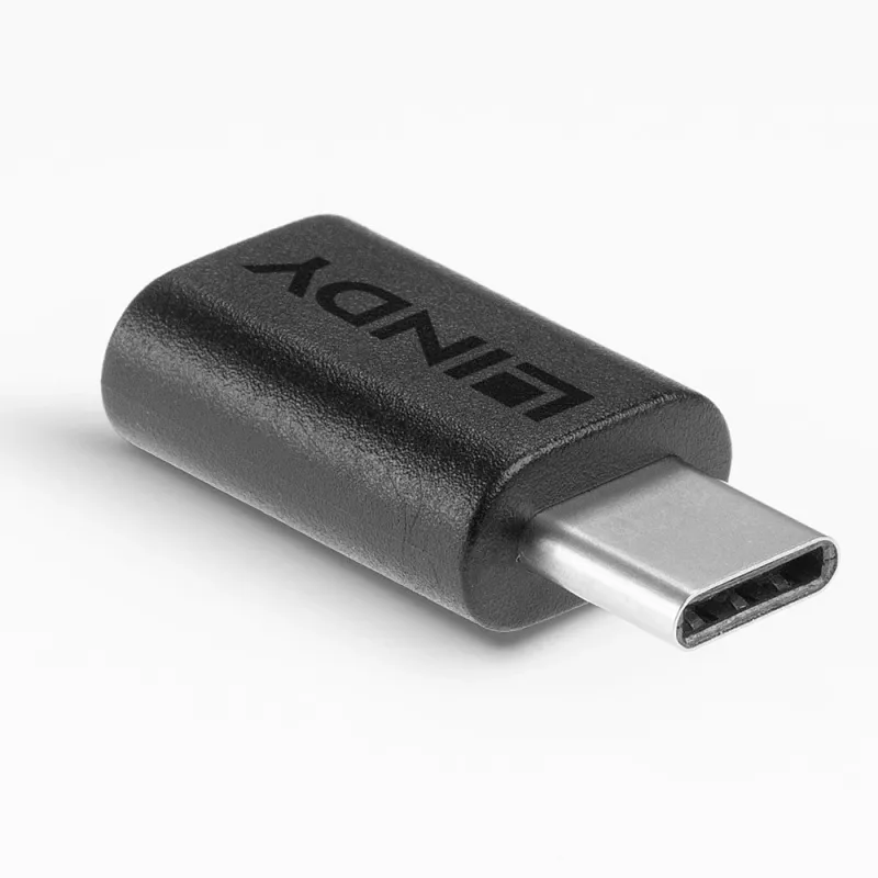 Lindy USB 3.2 Type-C - Type-C -adapteri, USB 3.2 Type-C, USB 3.2 Type-C, musta