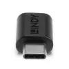 Lindy USB 3.2 Type-C - Type-C -adapteri, USB 3.2 Type-C, USB 3.2 Type-C, musta
