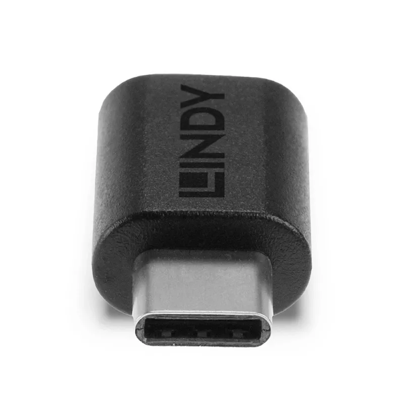Lindy USB 3.2 Type-C - Type-C -adapteri, USB 3.2 Type-C, USB 3.2 Type-C, musta