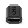 Lindy USB 3.2 Type-C - Type-C -adapteri, USB 3.2 Type-C, USB 3.2 Type-C, musta