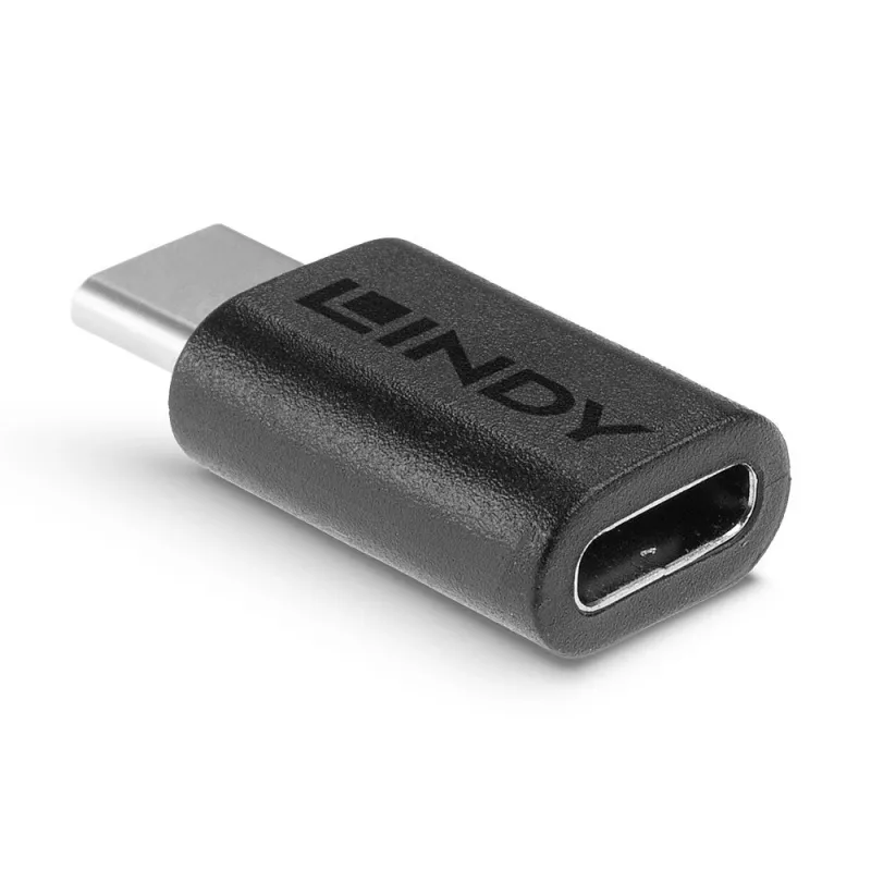 Lindy USB 3.2 Type-C - Type-C -adapteri, USB 3.2 Type-C, USB 3.2 Type-C, musta