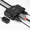 Lindy 2-porttinen DisplayPort 1.2, USB 2.0 ja audio -kaapeli-KVM-kytkin