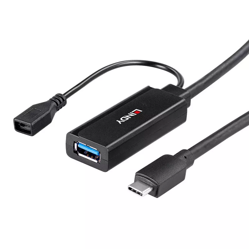 Lindy 5 m USB 3.2 Gen 1 C/A aktiivinen jatkojohto