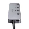 Lindy 4-porttinen USB 3.2 Type-C -keskitin virtakytkimillä