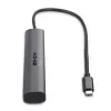 Lindy 43385 USB-keskitin USB Type-C 10000 Mbit/s, harmaa
