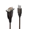 Lindy 43413 sarjakaapeli harmaa 1,5 m USB Type-A RS-232
