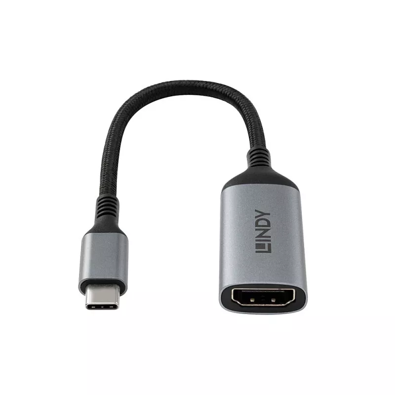 Lindy 43428 videokaapelisovitin 0,15 m USB Type-C HDMI, harmaa