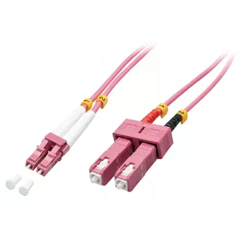 Lindy 46364 InfiniBand-/kuituoptinen kaapeli 10 m LC SC pinkki